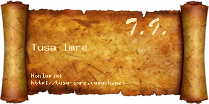 Tusa Imre névjegykártya