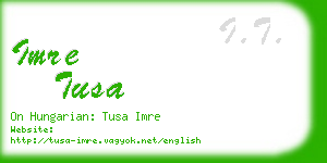 imre tusa business card